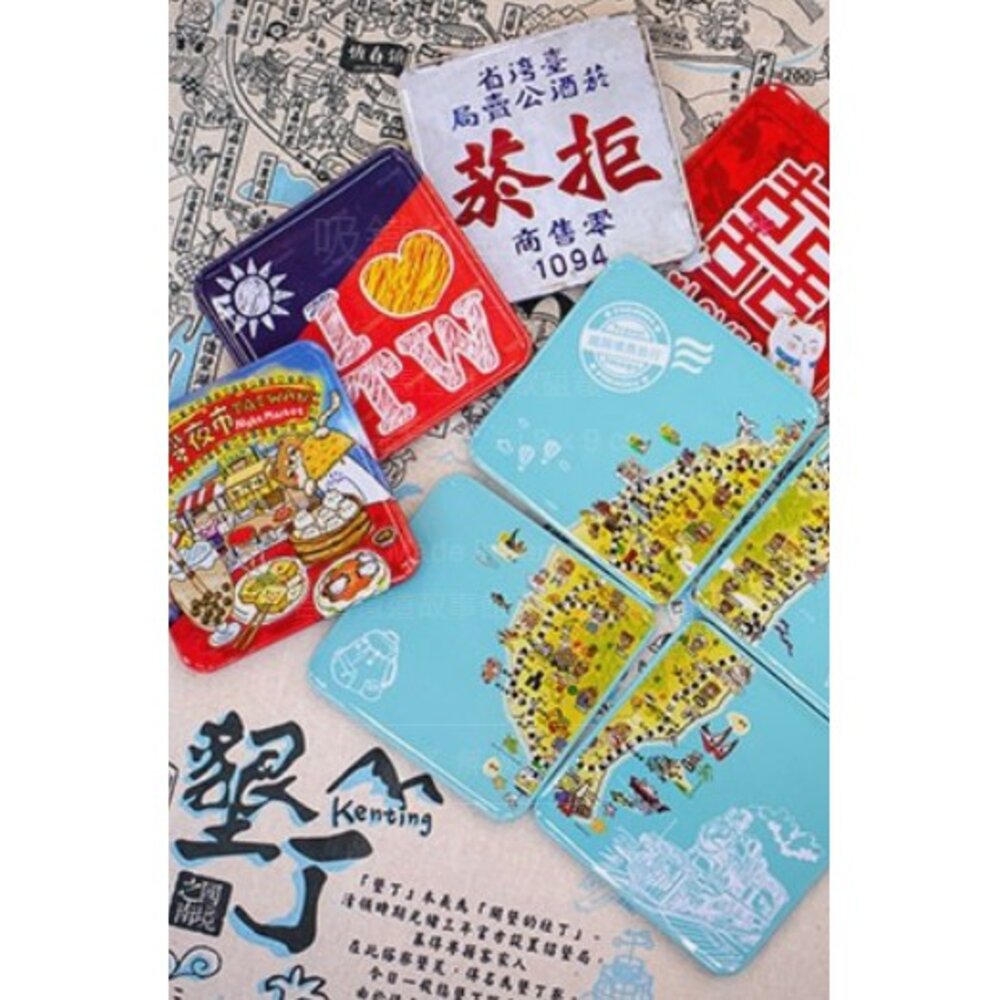 4334701641-吸鐵杯墊 冰箱貼 復古 紀念品 文創 禮物 台鐵便當  TR台灣鐵道