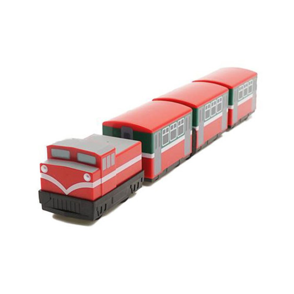 4432820192-林鐵阿里山祝山線觀日列車 鐵支路4節迴力小列車 迴力車 火車玩具 壓克力盒裝 QV020T2 TR台灣鐵道