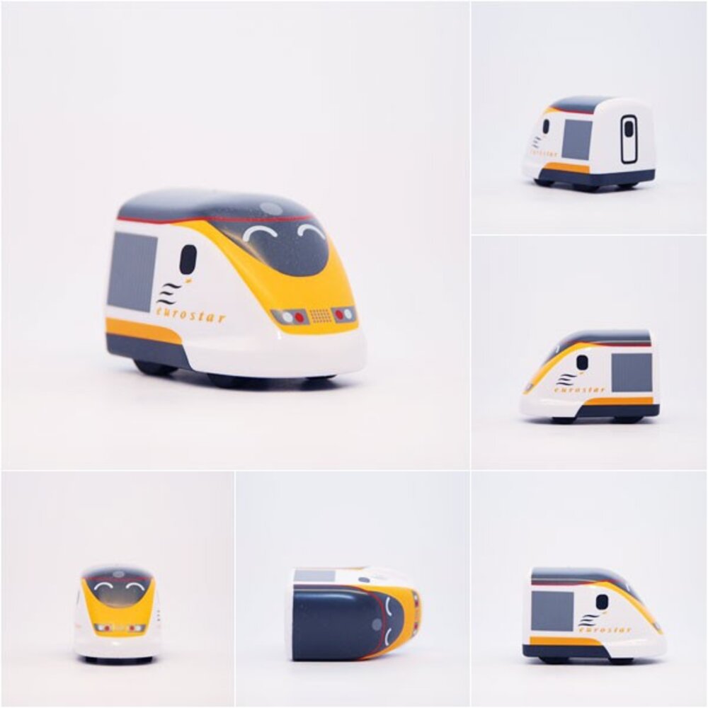 4632820804-英國高鐵EURO STAR 鐵支路迴力小火車 迴力車 火車玩具 壓克力盒裝 QV039 TR台灣鐵道