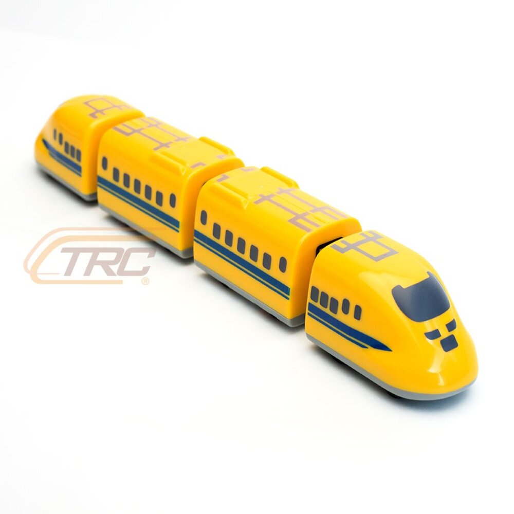 4632821620-日本新幹線黃博士號列車 Doctor Yellow 鐵支路4節迴力小列車 迴力車 火車玩具 QV036T1 TR台灣鐵道
