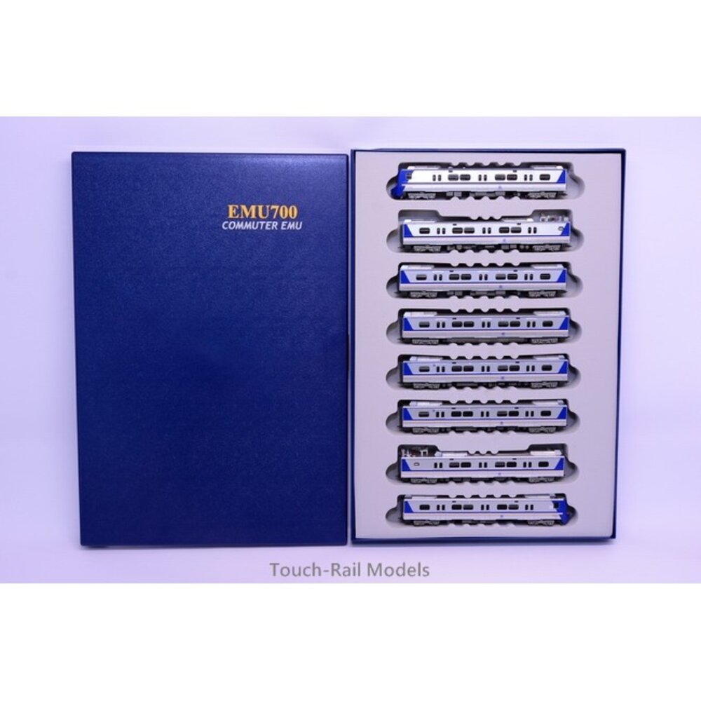 4947198482-台鐵區間列車 EMU700型 新版無階化 動力車輛組(8輛全編組) N軌 N規鐵道模型 鐵支路模型 VM3010