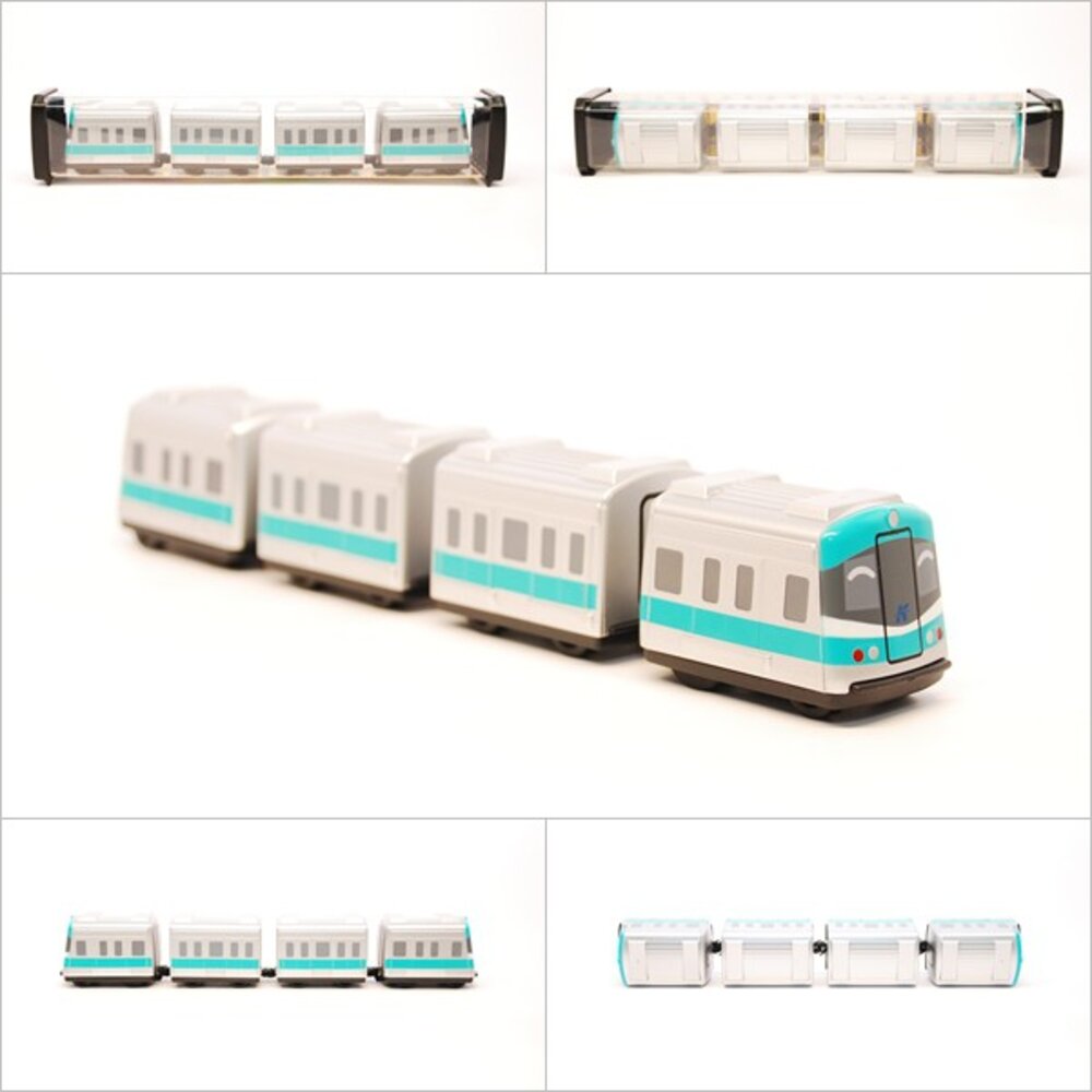 5132748730-高雄捷運列車 鐵支路4節迴力小列車 迴力車 火車玩具 壓克力盒裝 QV012T1 TR台灣鐵道