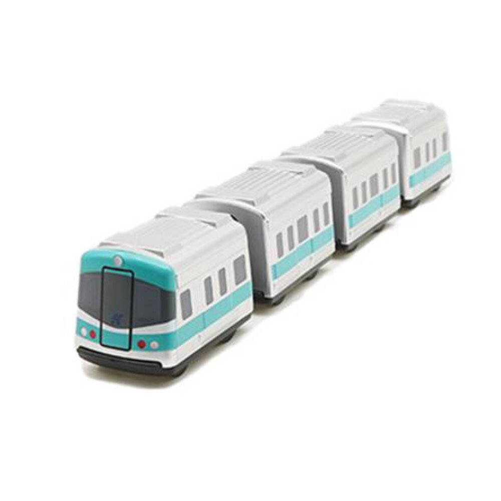 5132748730-高雄捷運列車 鐵支路4節迴力小列車 迴力車 火車玩具 壓克力盒裝 QV012T1 TR台灣鐵道