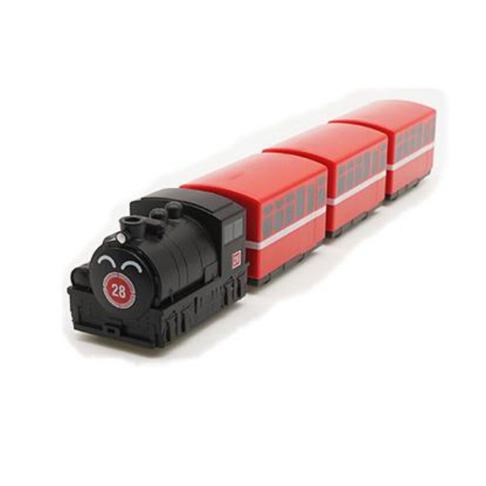 5232823595-阿里山蒸汽火車 SL28 鐵支路4節迴力小列車 火車玩具 迴力車 壓克力盒裝 QV056T1 TR台灣鐵道