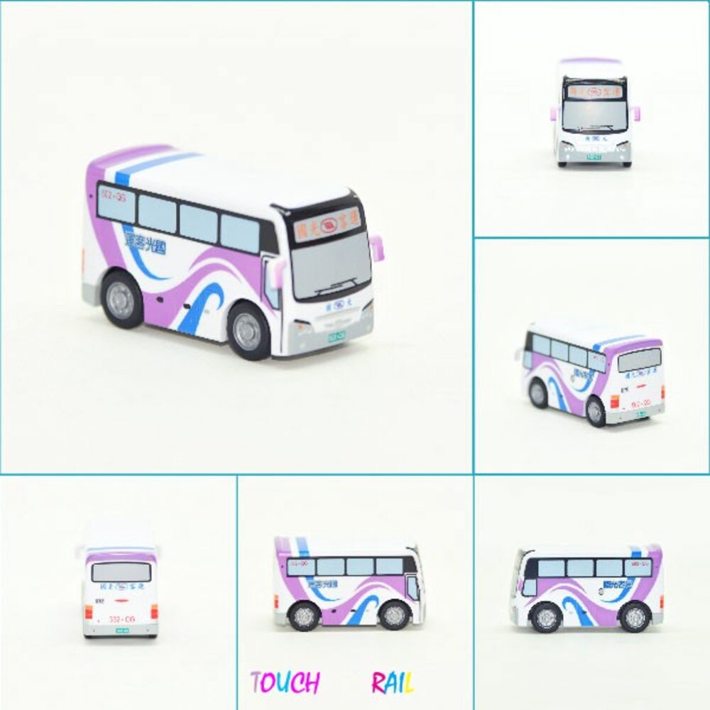 5432693298-國光客運 國光號 DAEWOO 國道巴士 鐵支路迴力小火車 迴力車 小汽車玩具 壓克力盒裝 QG502 TR台灣鐵道