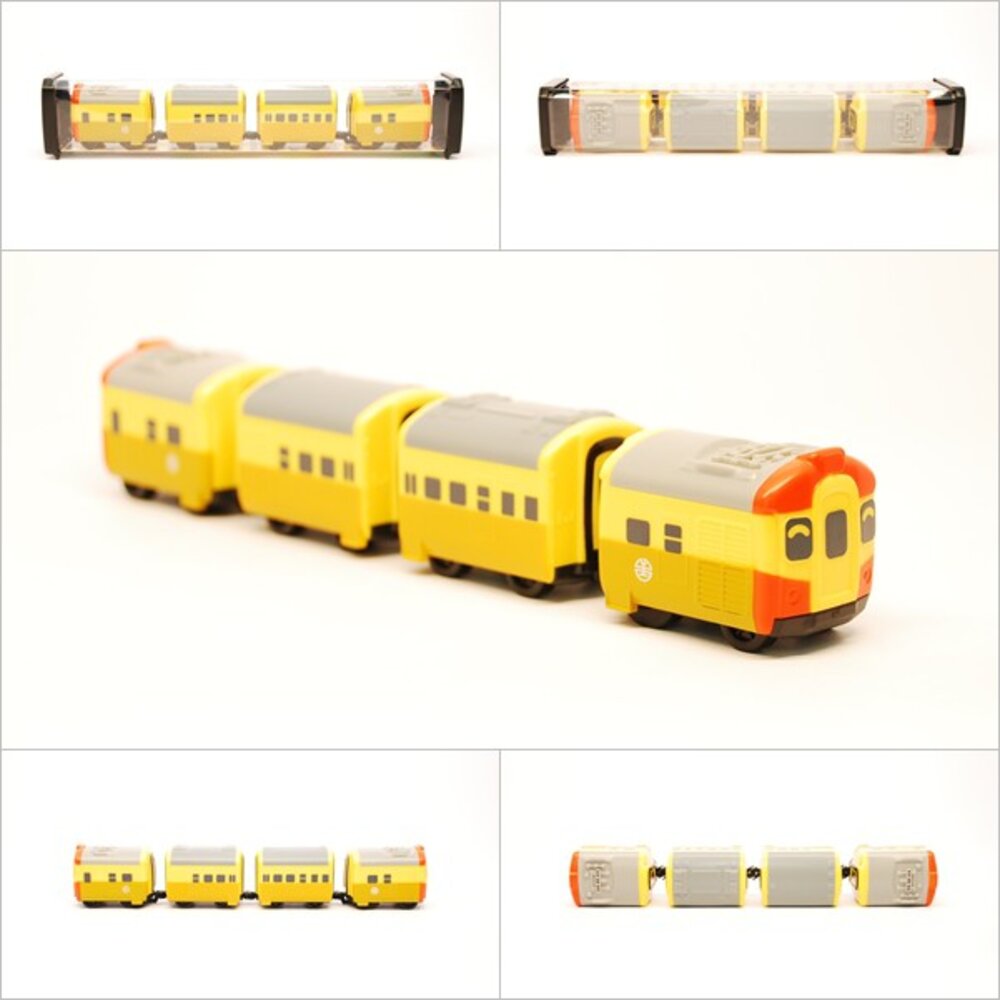 5432714657-台鐵初代自強號列車 EMU100型 英國阿婆 英國貴婦 鐵支路4節迴力小列車 壓克力盒裝 QV002T1 TR台灣鐵道