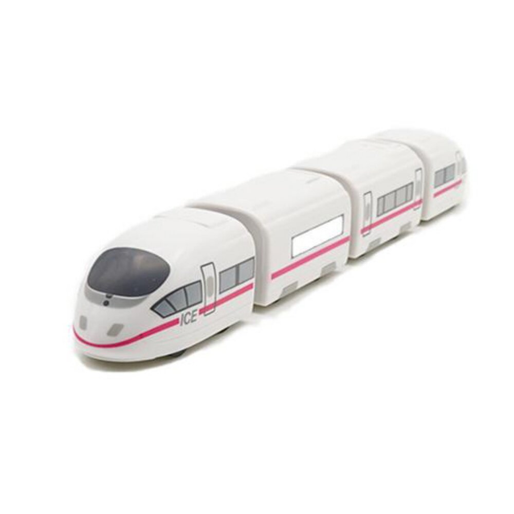 5432820938-德國高鐵ICE列車 鐵支路4節迴力小列車 迴力車 火車玩具 壓克力盒裝 QV025T1 TR台灣鐵道