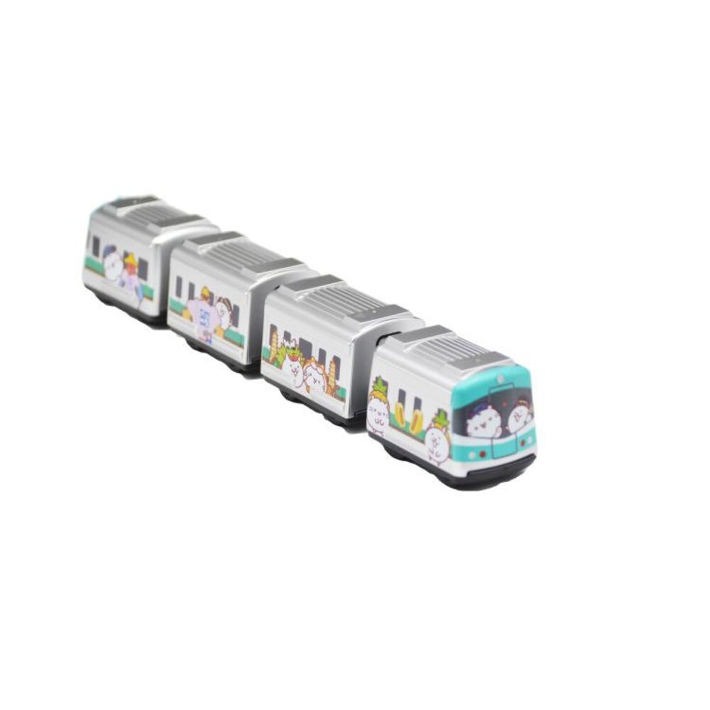 5537178120-高雄捷運貓咪軍團彩繪列車 鐵支路4節迴力小列車 迴力車 火車玩具 壓克力盒裝 QV012T2 TR台灣鐵道