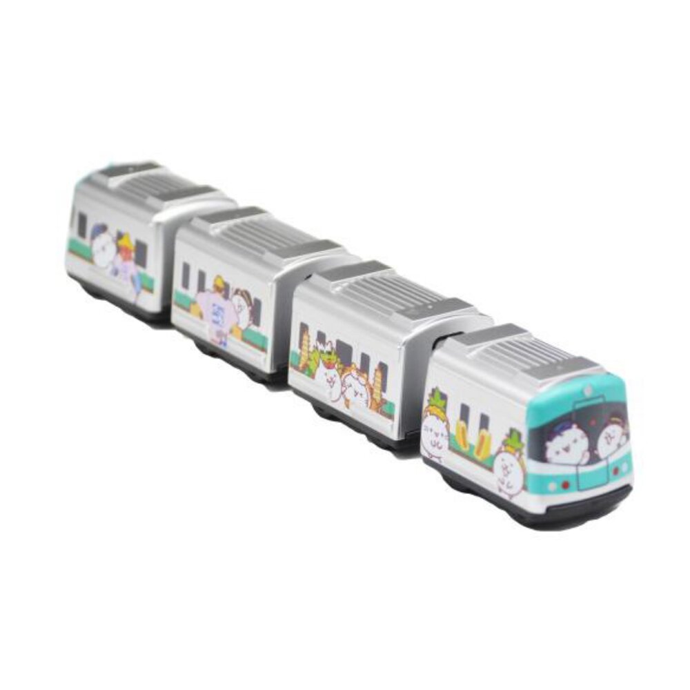 5537178120-高雄捷運貓咪軍團彩繪列車 鐵支路4節迴力小列車 迴力車 火車玩具 壓克力盒裝 QV012T2 TR台灣鐵道