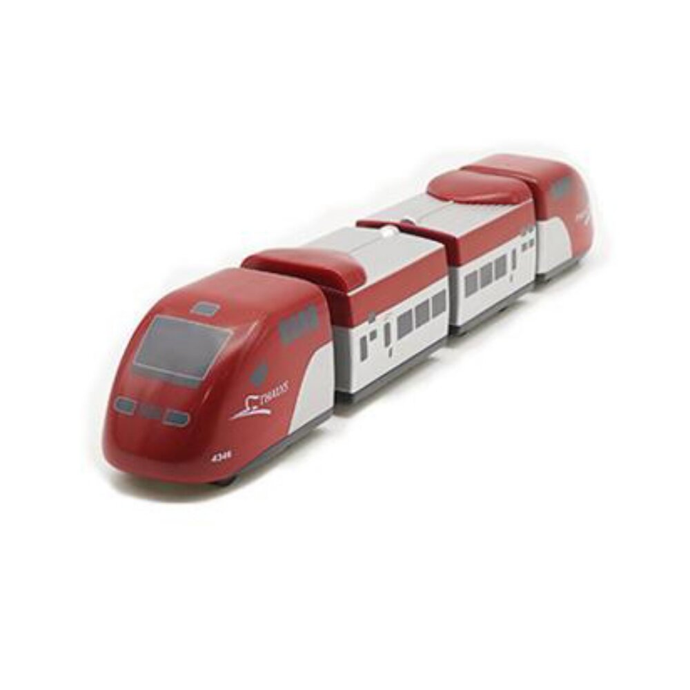 5632821527-荷比法高鐵THALYS列車 鐵支路4節迴力小列車 迴力車 火車玩具 壓克力盒裝 QV042T1 TR台灣鐵道