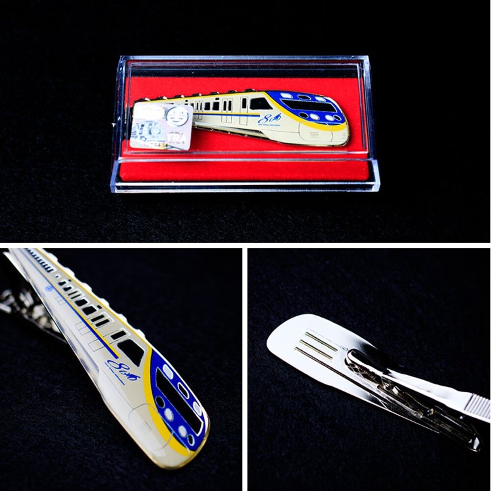 台鐵 EMU800微笑號 火車造型領帶夾 鐵道迷男仕精品 TR台灣鐵道-圖片-1