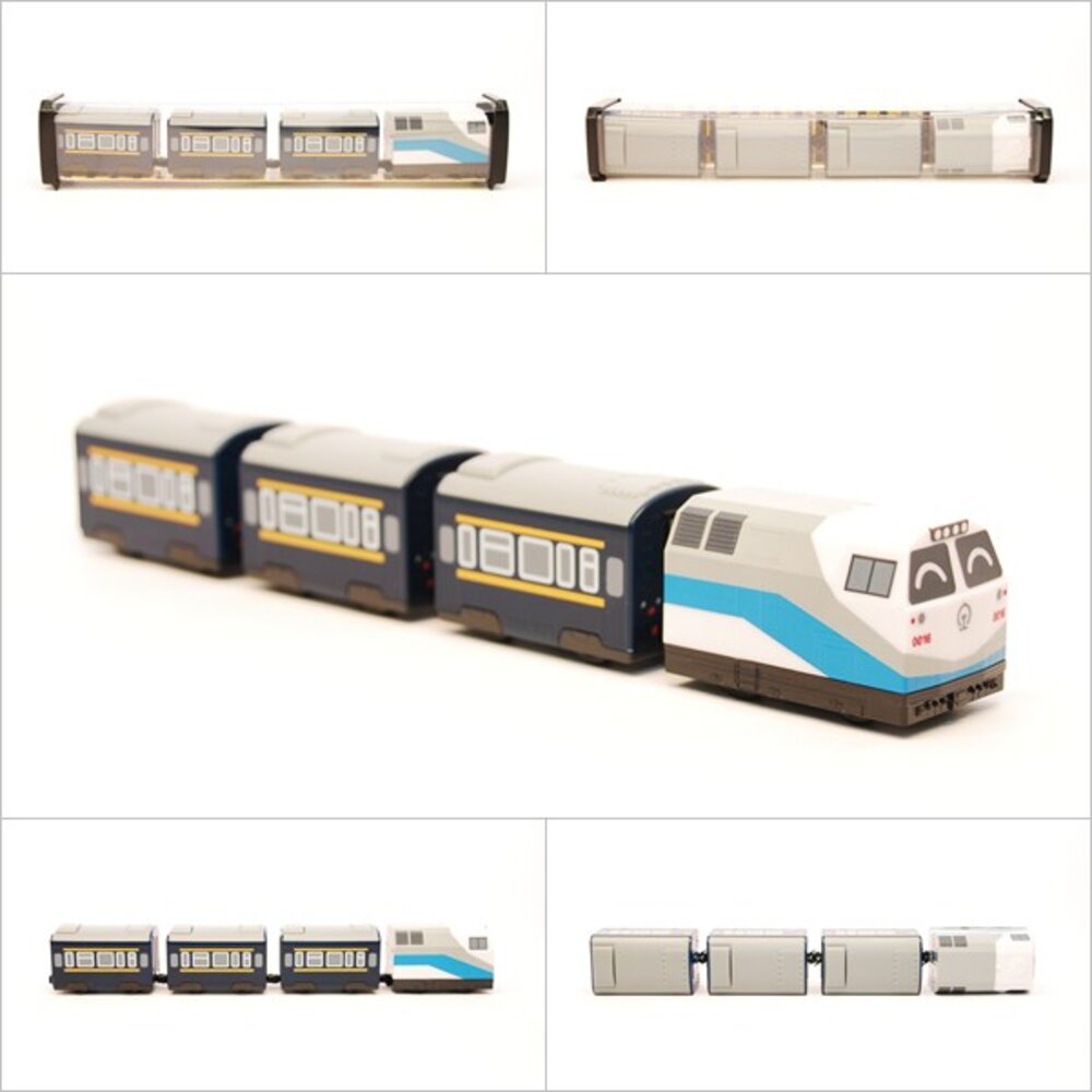 5932819676-中國青藏鐵路列車 NJ2型(前期)柴油機車 鐵支路4節迴力小列車 迴力車 火車玩具 QV029T1 TR台灣鐵道