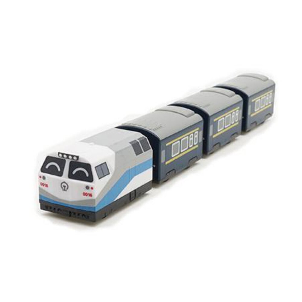 5932819676-中國青藏鐵路列車 NJ2型(前期)柴油機車 鐵支路4節迴力小列車 迴力車 火車玩具 QV029T1 TR台灣鐵道