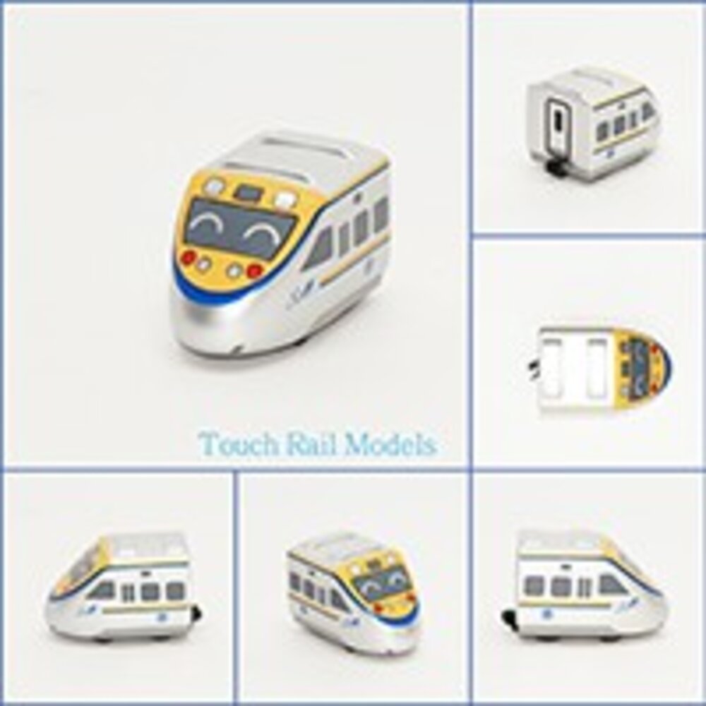 5948723272-台鐵區間車 微笑號小小兵配色 EMU800型 鐵支路迴力小火車 迴力車 火車玩具 壓克力盒裝 QV073