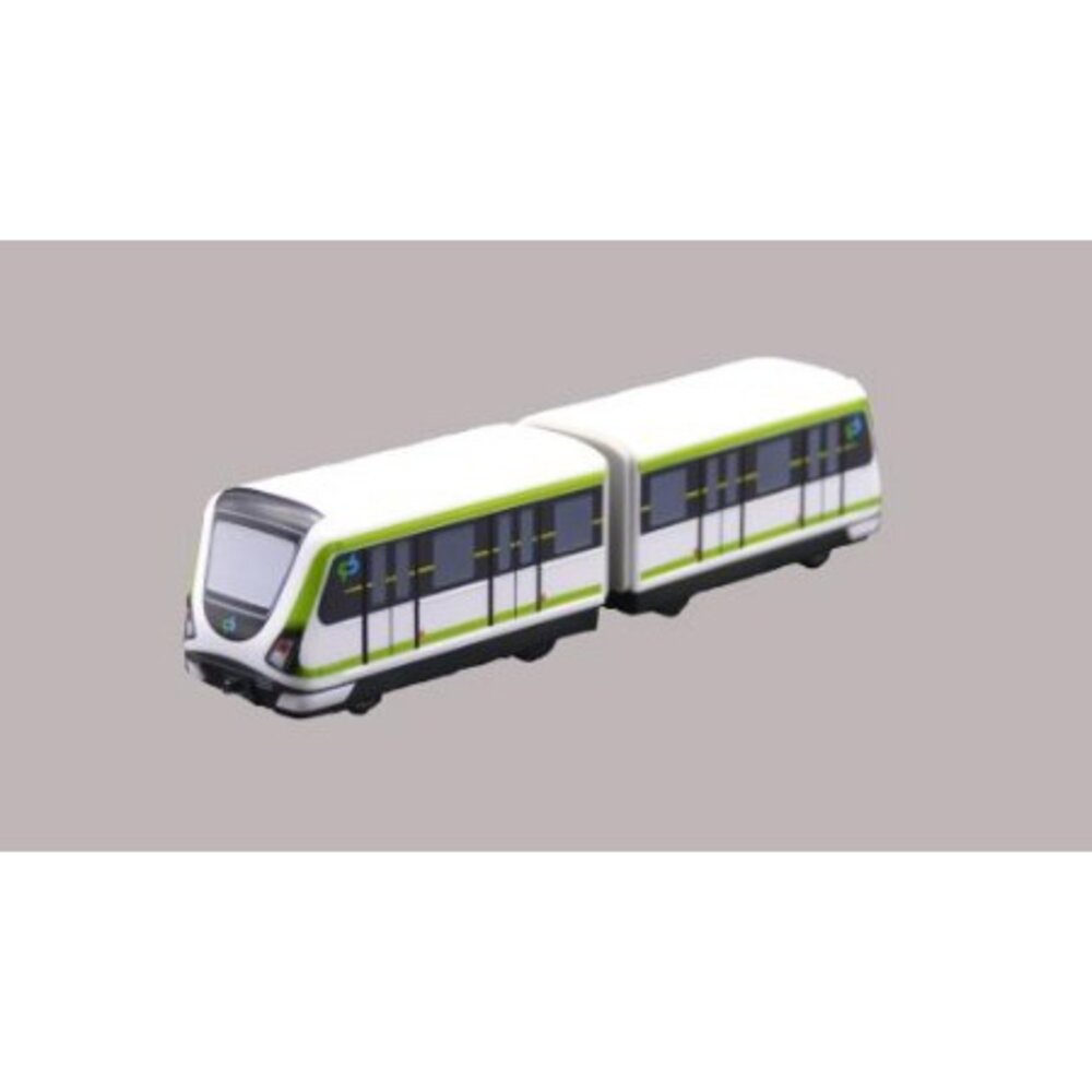 台中捷運列車 鐵支路2節迴力小列車 迴力車玩具 紙盒裝 QV076T1 TR台灣鐵道-圖片-1