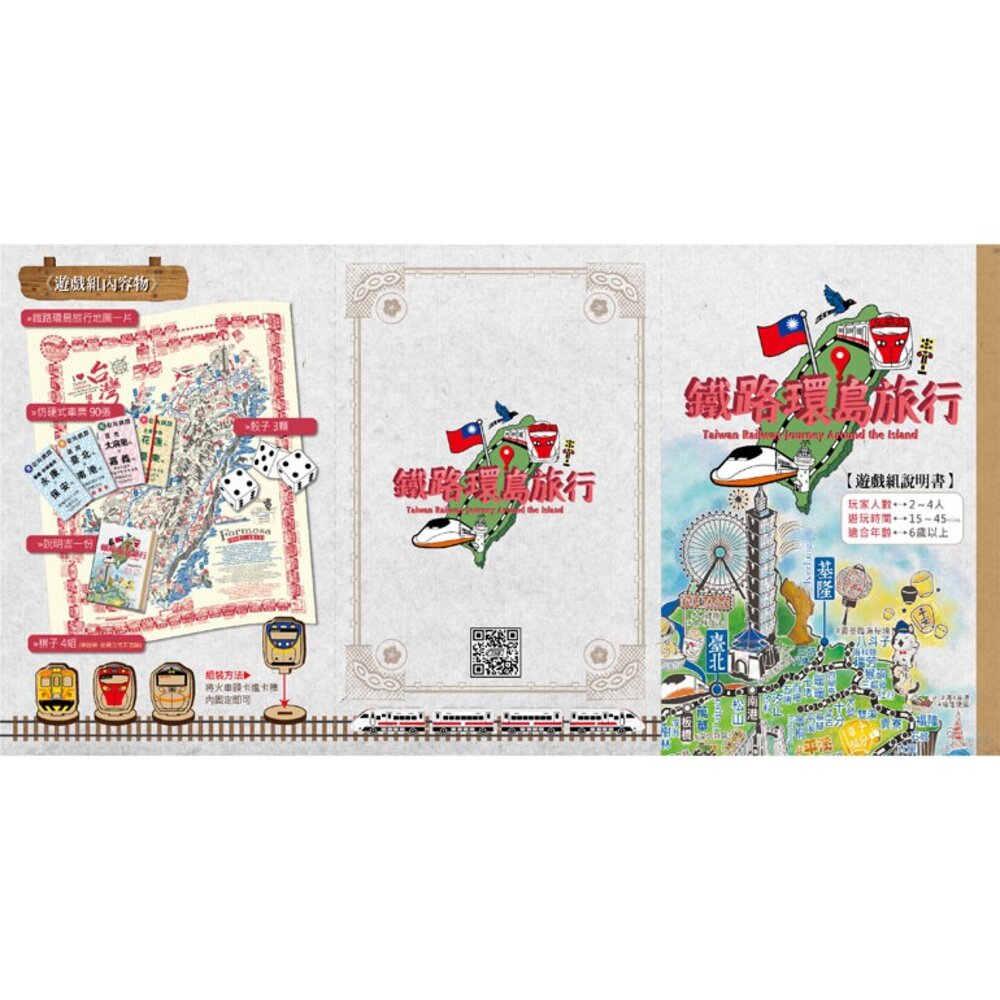 台灣鐵路環島旅行桌上遊戲組 台灣鐵道親子桌遊系列 大富翁 【手持火車票,來一趟台鐵車站環島之旅!】 TR台灣鐵道-圖片-1
