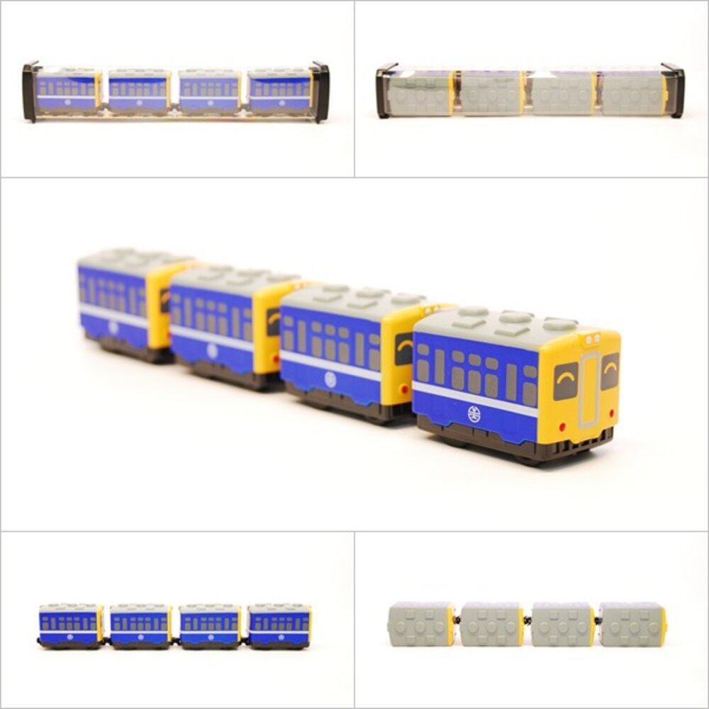 6232818463-台鐵小叮噹柴油客車 DR2000型 鐵支路4節迴力小列車 迴力車 火車玩具 壓克力盒裝 QV018T1 TR台灣鐵道
