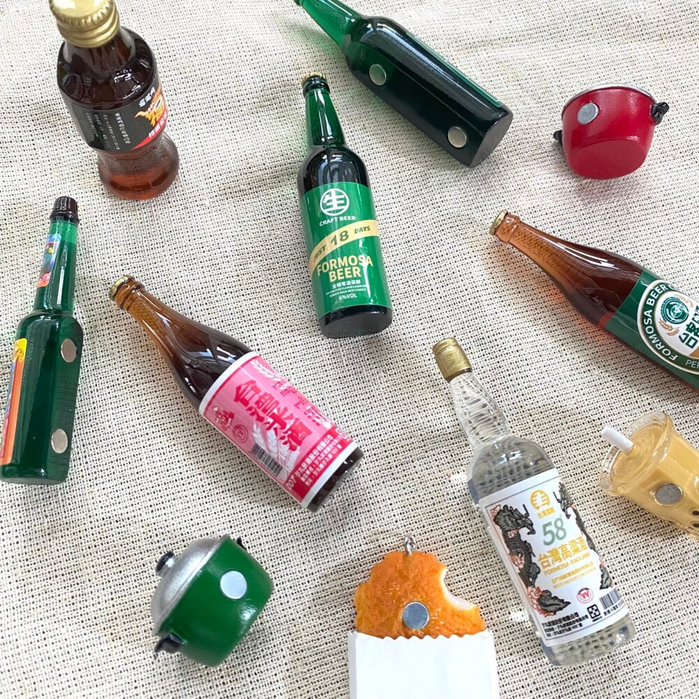 台灣古早味造型冰箱貼 立體磁鐵 台灣懷舊系列 台啤 高梁 明星花露水 TR台灣鐵道-圖片-3