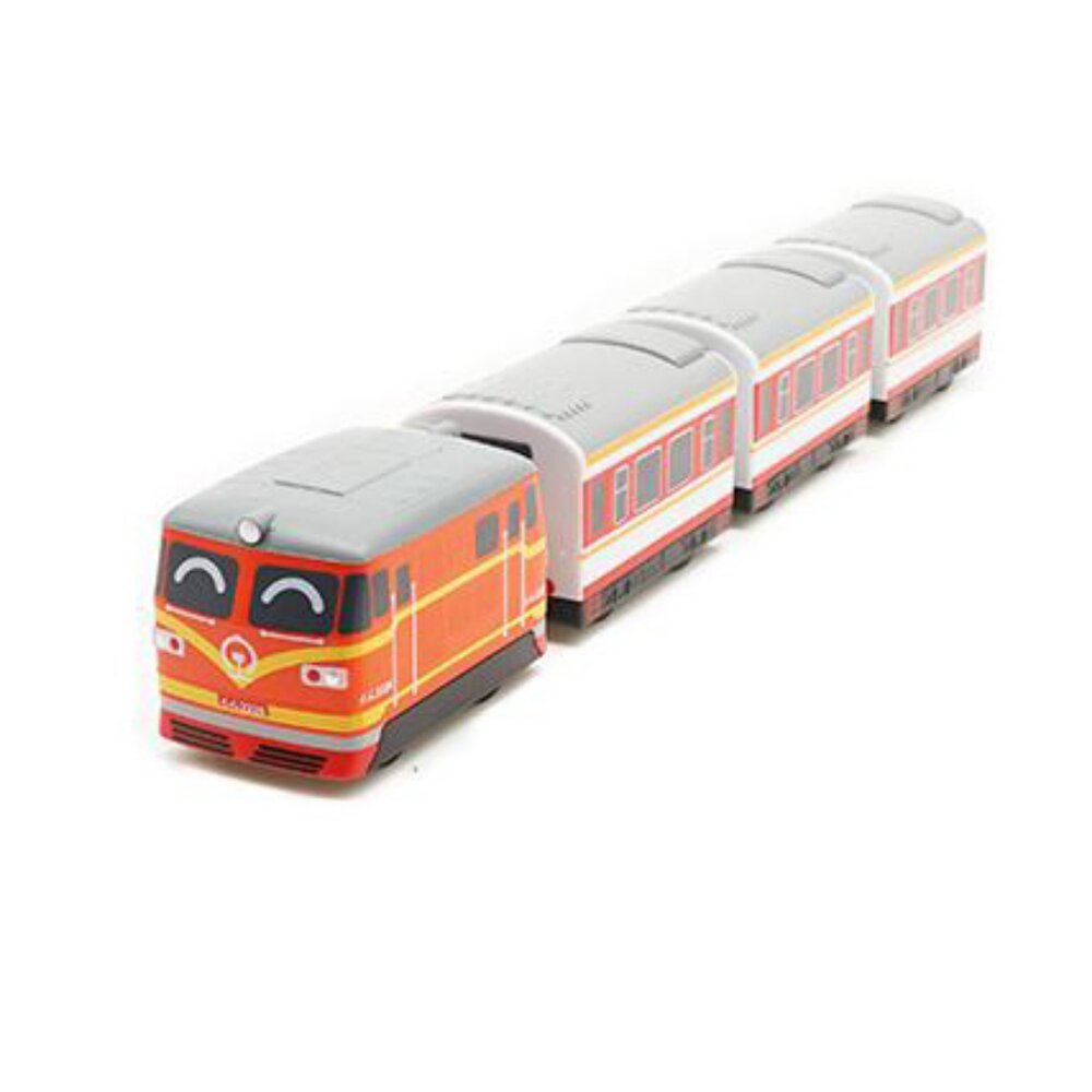 6432821789-中國鐵路列車 東風4B型 鐵支路4節迴力小列車 迴力車 火車玩具 壓克力盒裝 QV049T1 TR台灣鐵道