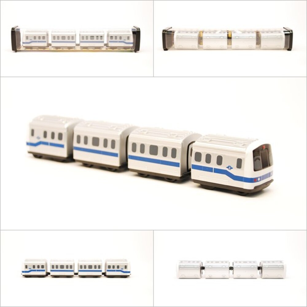 6532713205-台北捷運淡水信義線列車 C301型高運量 鐵支路4節迴力小列車 迴力車 火車玩具 QV003T1 TR台灣鐵道