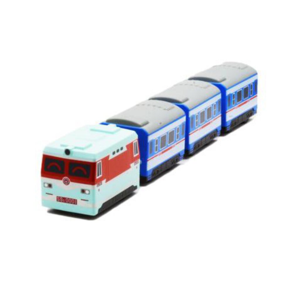 6532819773-中國鐵路列車 韶山3型電力機車 鐵支路4節迴力小列車 迴力車 火車玩具 壓克力盒裝 QV031T1 TR台灣鐵道