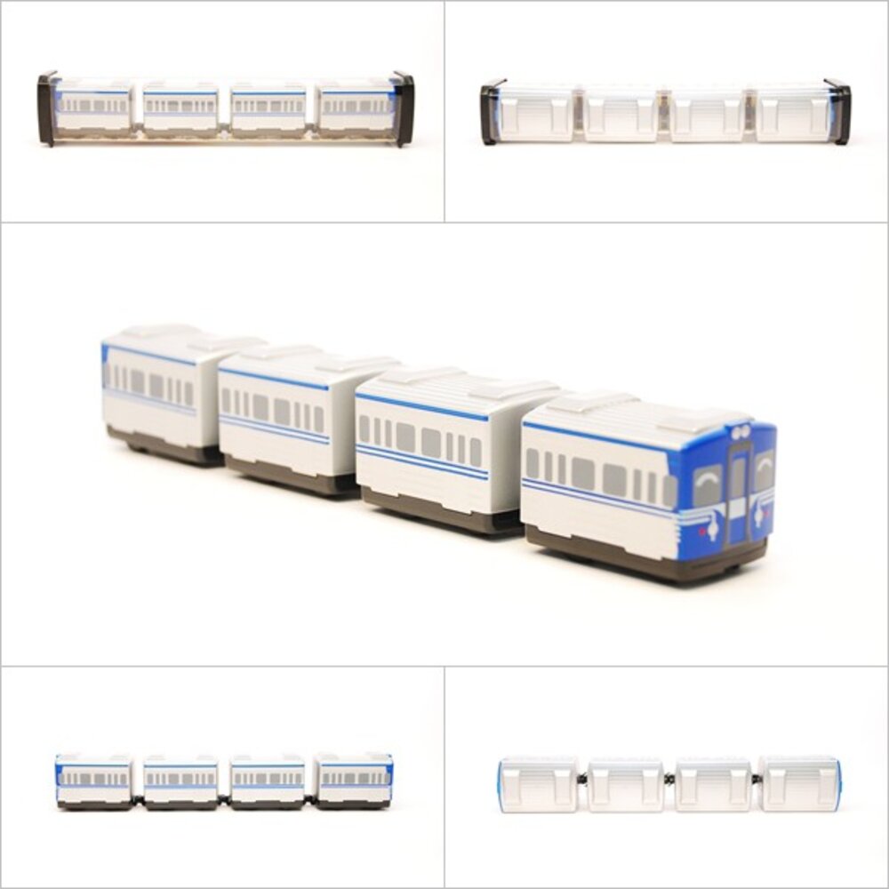 6532821153-台鐵區間車 EMU600型 鐵支路4節迴力小列車 迴力車 火車玩具 壓克力盒裝 QV043T1 TR台灣鐵道