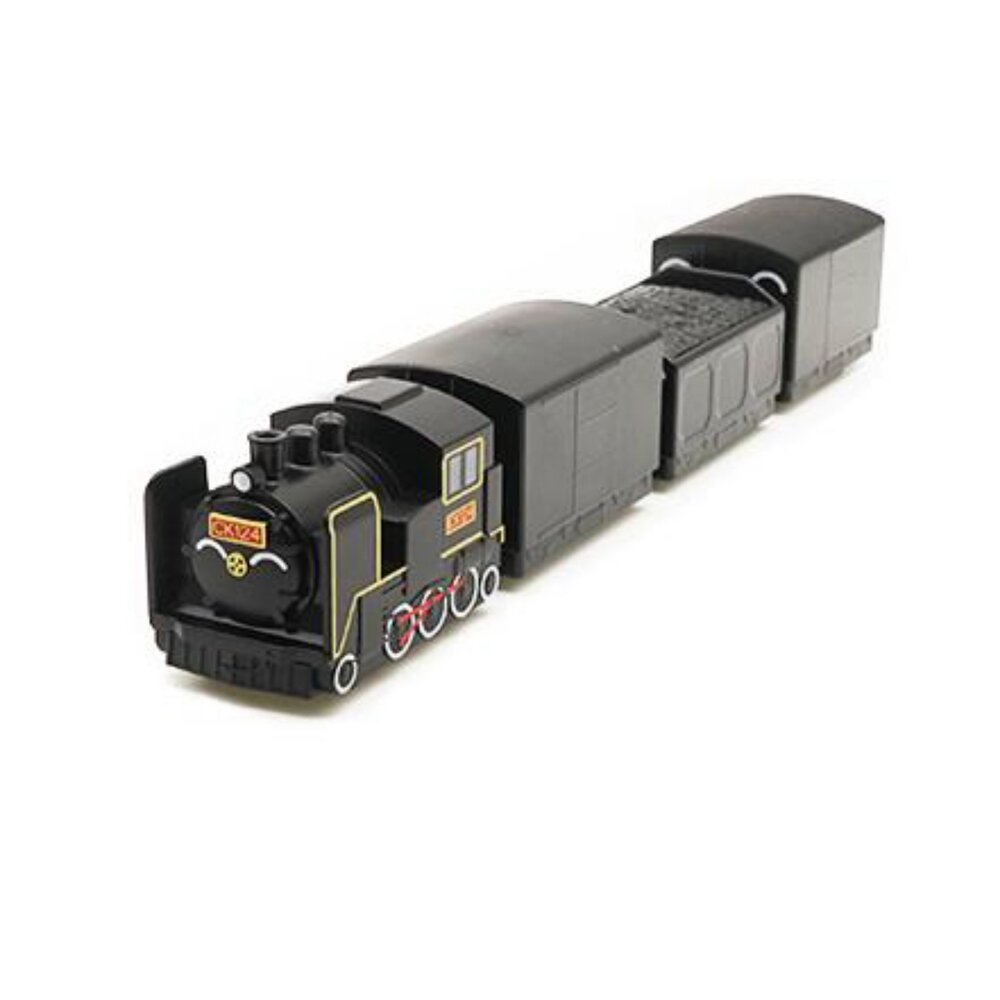 6632825492-台鐵蒸汽火車 CK124 煤車篷車列車 鐵支路4節迴力小列車 迴力車 火車玩具 壓克力盒裝 QV063T2 TR台灣鐵道