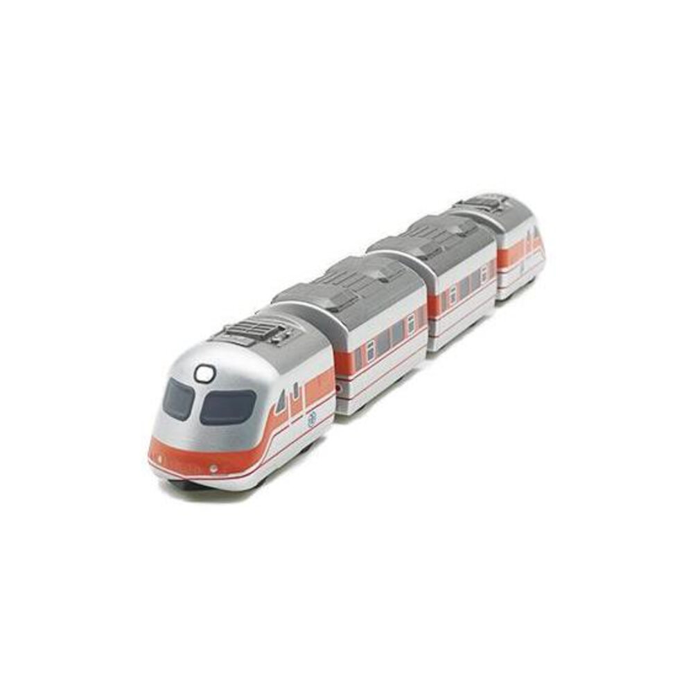 6832713360-台鐵PP自強號列車 E1000型 鐵支路4節迴力小列車 迴力車 火車玩具 壓克力盒裝 QV001T1 TR台灣鐵道