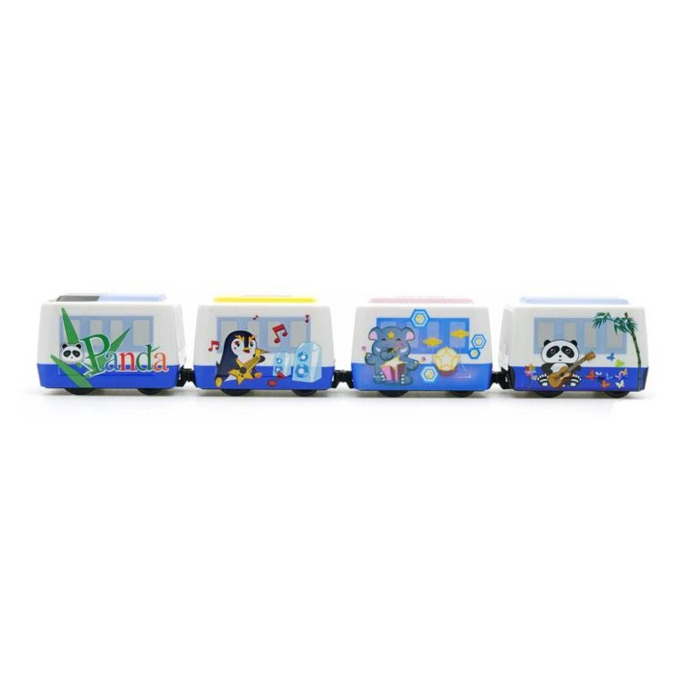 台北捷運木柵線彩繪列車 VAL256型中運量 鐵支路4節迴力小列車 迴力車 火車玩具 QV013T2 TR台灣鐵道-圖片-1