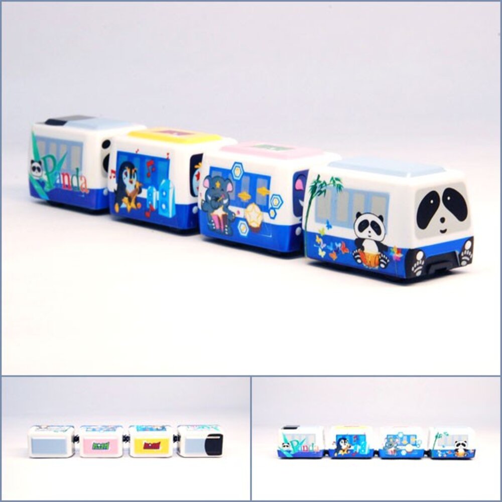 6832749712-台北捷運木柵線彩繪列車 VAL256型中運量 鐵支路4節迴力小列車 迴力車 火車玩具 QV013T2 TR台灣鐵道