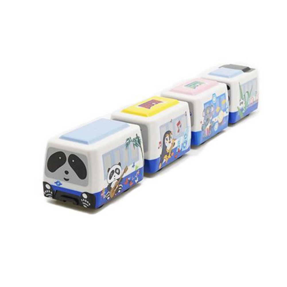 台北捷運木柵線彩繪列車VAL256型中運量鐵支路4節迴力小列車迴力車火車玩具QV013T2TR台灣鐵道