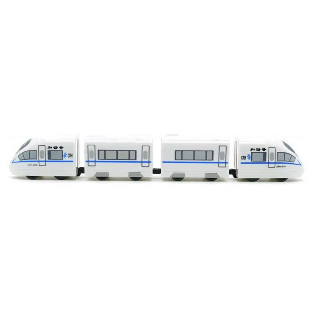 中國高鐵和諧號列車 CRH3C型 鐵支路4節迴力小列車 迴力車 火車玩具 壓克力盒裝 QV024T1 TR台灣鐵道-圖片-1