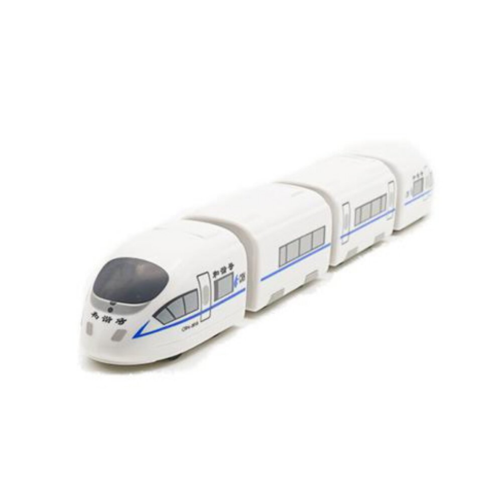 6832819344-中國高鐵和諧號列車 CRH3C型 鐵支路4節迴力小列車 迴力車 火車玩具 壓克力盒裝 QV024T1 TR台灣鐵道