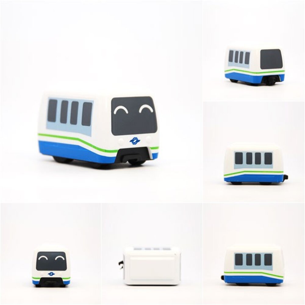 6932696600-台北捷運文湖線 370型中運量 鐵支路迴力小火車 迴力車 火車玩具 壓克力盒裝 QV014 TR台灣鐵道