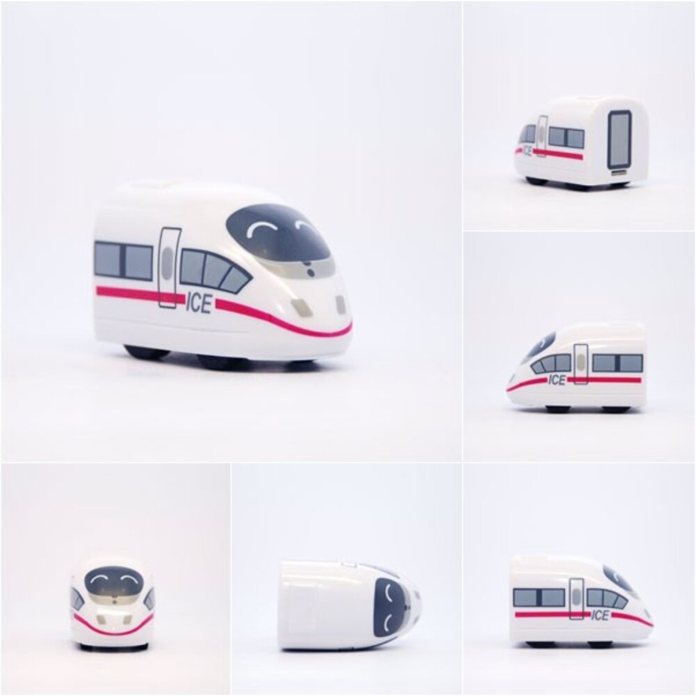 6932744476-德國高鐵ICE 鐵支路迴力小火車 迴力車 火車玩具 壓克力盒裝 QV025 TR台灣鐵道