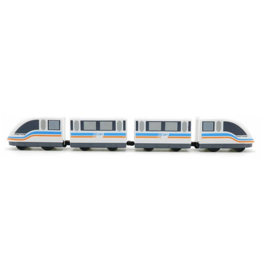 中國上海磁浮線懸磁浮列車 鐵支路4節迴力小列車 迴力車 火車玩具 壓克力盒裝 QV021T1 TR台灣鐵道-圖片-1