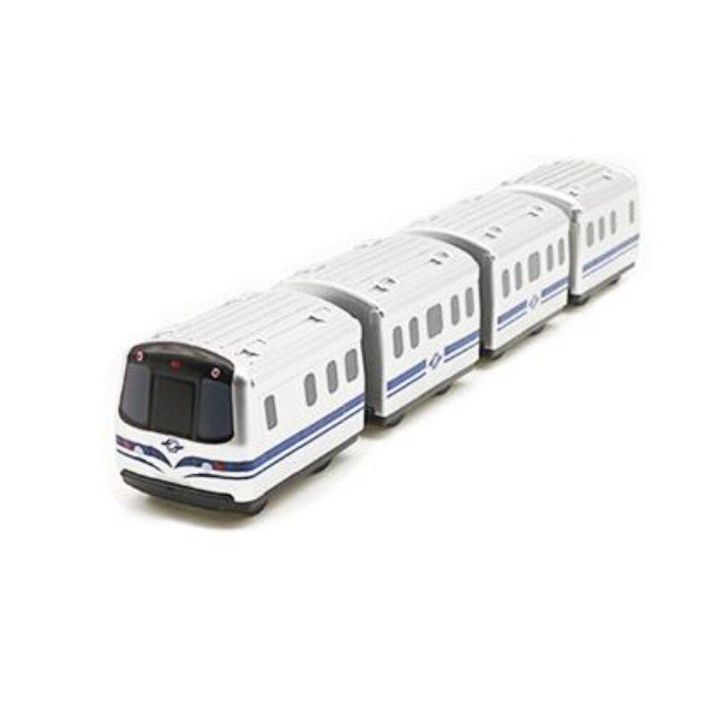 7032821900-台北捷運松山新店線列車 C381型高運量 鐵支路4節迴力小列車 迴力車 火車玩具 QV051T1 TR台灣鐵道