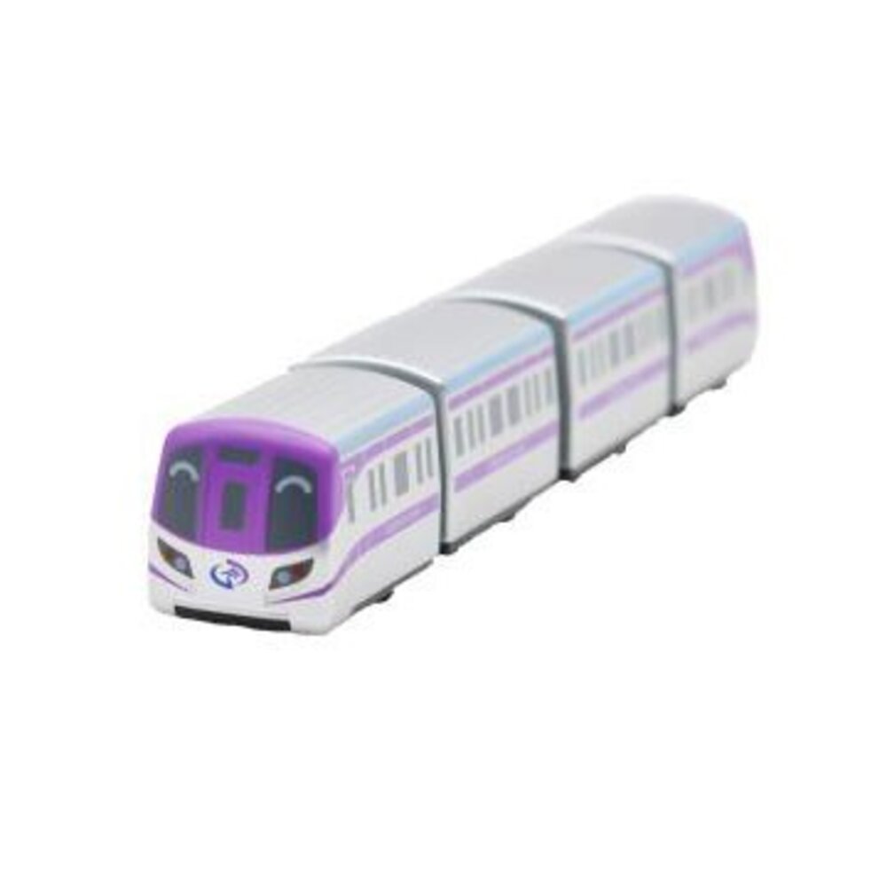 7132823166-桃園機場捷運列車 直達車 鐵支路4節迴力小列車 迴力車 火車玩具 壓克力盒裝 QV058T1 TR台灣鐵道