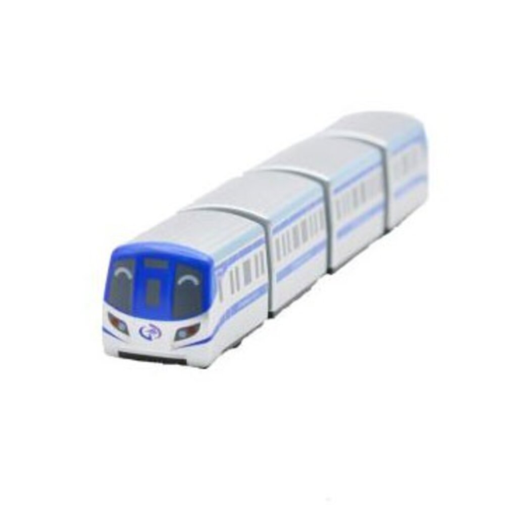 7232823446-桃園機場捷運列車 普通車 鐵支路4節迴力小列車 迴力車 火車玩具 壓克力盒裝 QV057T1 TR台灣鐵道