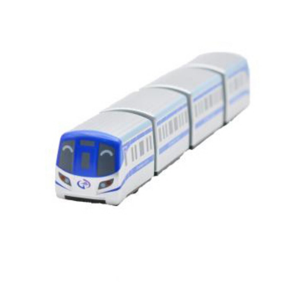 7232823446-桃園機場捷運列車 普通車 鐵支路4節迴力小列車 迴力車 火車玩具 壓克力盒裝 QV057T1 TR台灣鐵道