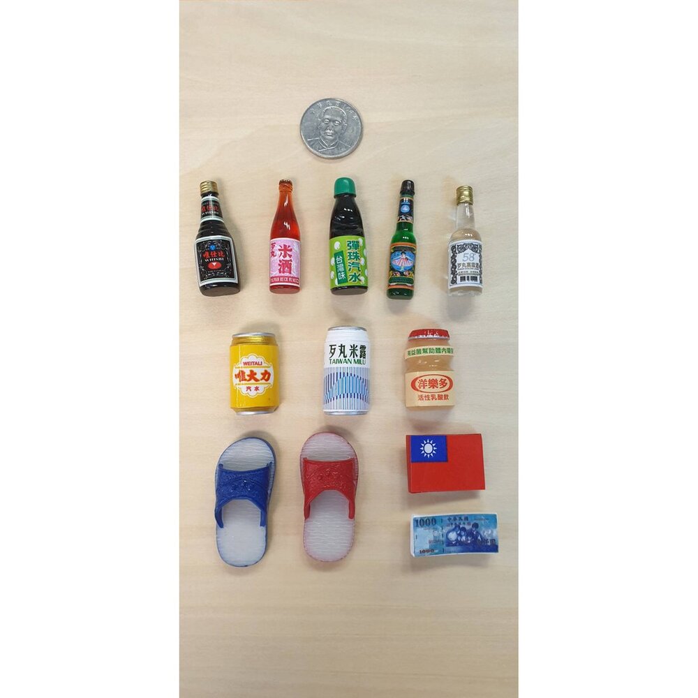 7532614851-造型冰箱貼 小磁鐵 台灣經典系列 台灣紀念品 台啤 高粱 維士比 維大力 彈珠汽水 國旗 藍白拖 TR台灣鐵道