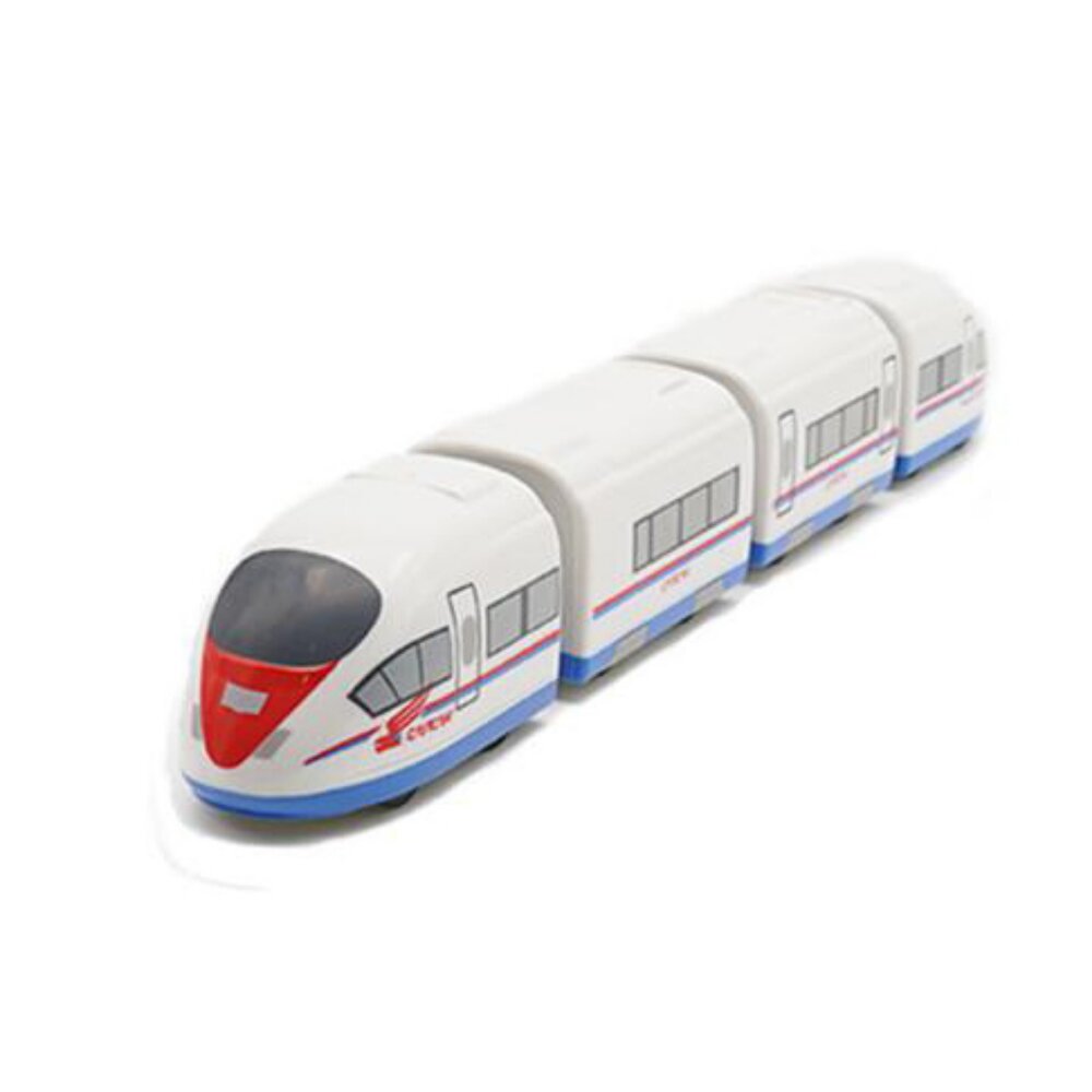 7632819512-俄國高鐵Velaro列車 鐵支路4節迴力小列車 迴力車 火車玩具 壓克力盒裝 QV028T1 TR台灣鐵道