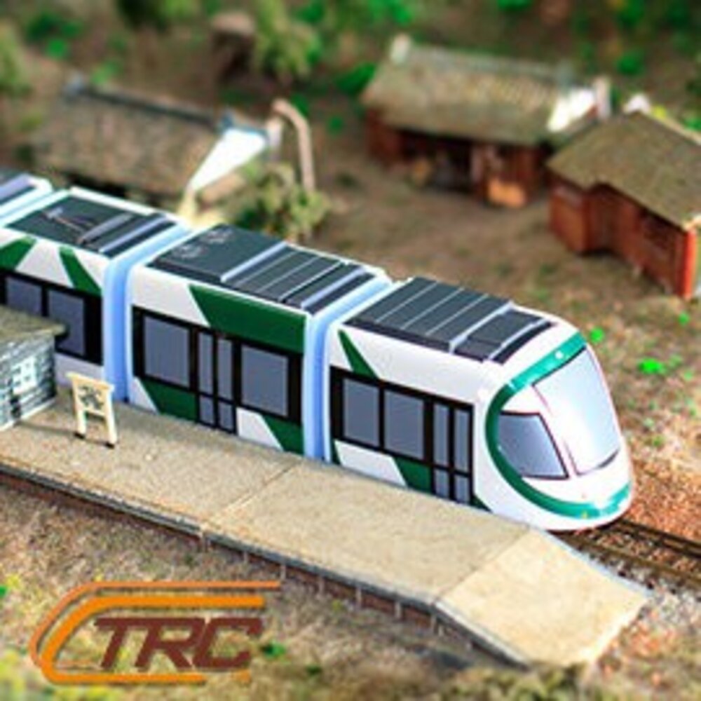 7832825893-高雄捷運高雄輕軌列車 鐵支路5節迴力小列車 迴力車 火車玩具 壓克力盒裝 QV069T1 TR台灣鐵道