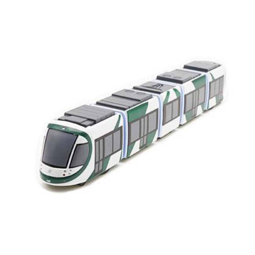 7832825893-高雄捷運 高雄輕軌列車(一階) 鐵支路5節迴力小列車 迴力車 火車玩具 壓克力盒裝 QV069T1 TR台灣鐵道
