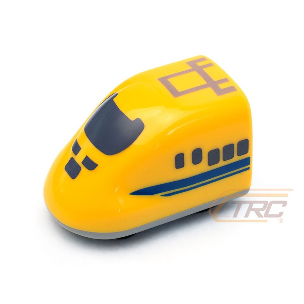 7932749704-日本新幹線黃博士號 Doctor Yellow 鐵支路迴力小火車 迴力車 火車玩具 壓克力盒裝 QV036 TR台灣鐵道