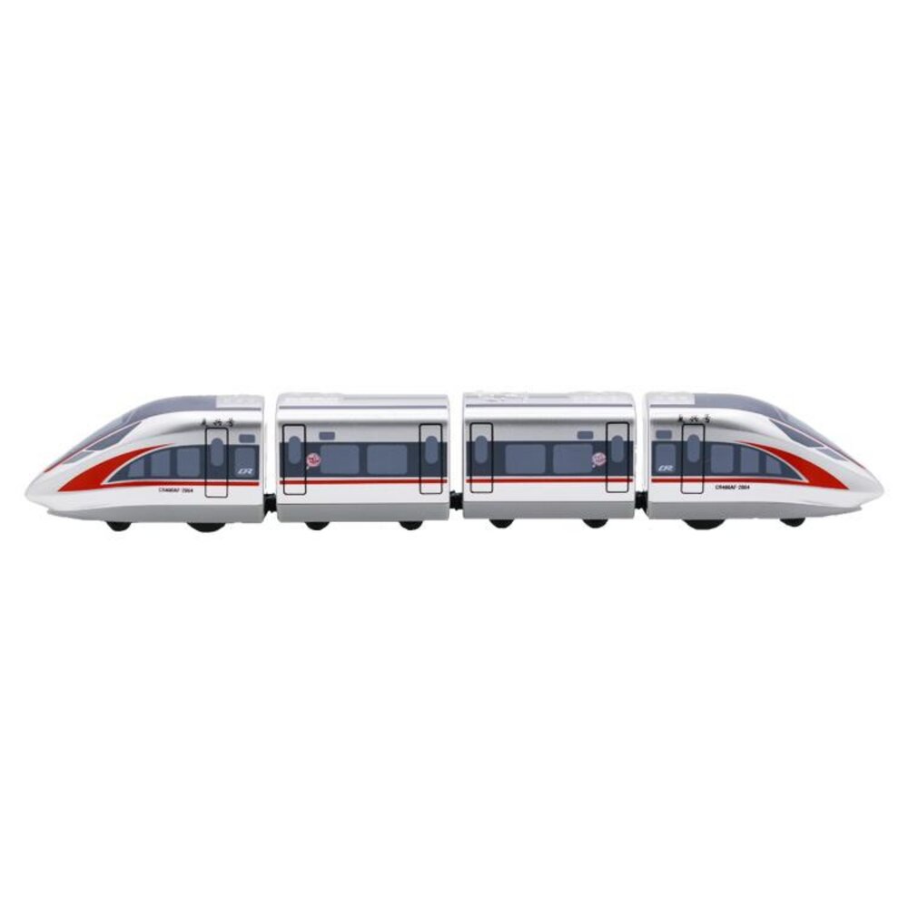 中國高鐵復興號列車 紅神龍 CR400AF型 鐵支路4節迴力小列車 迴力車 火車玩具 QV075T1 TR台灣鐵道-圖片-1