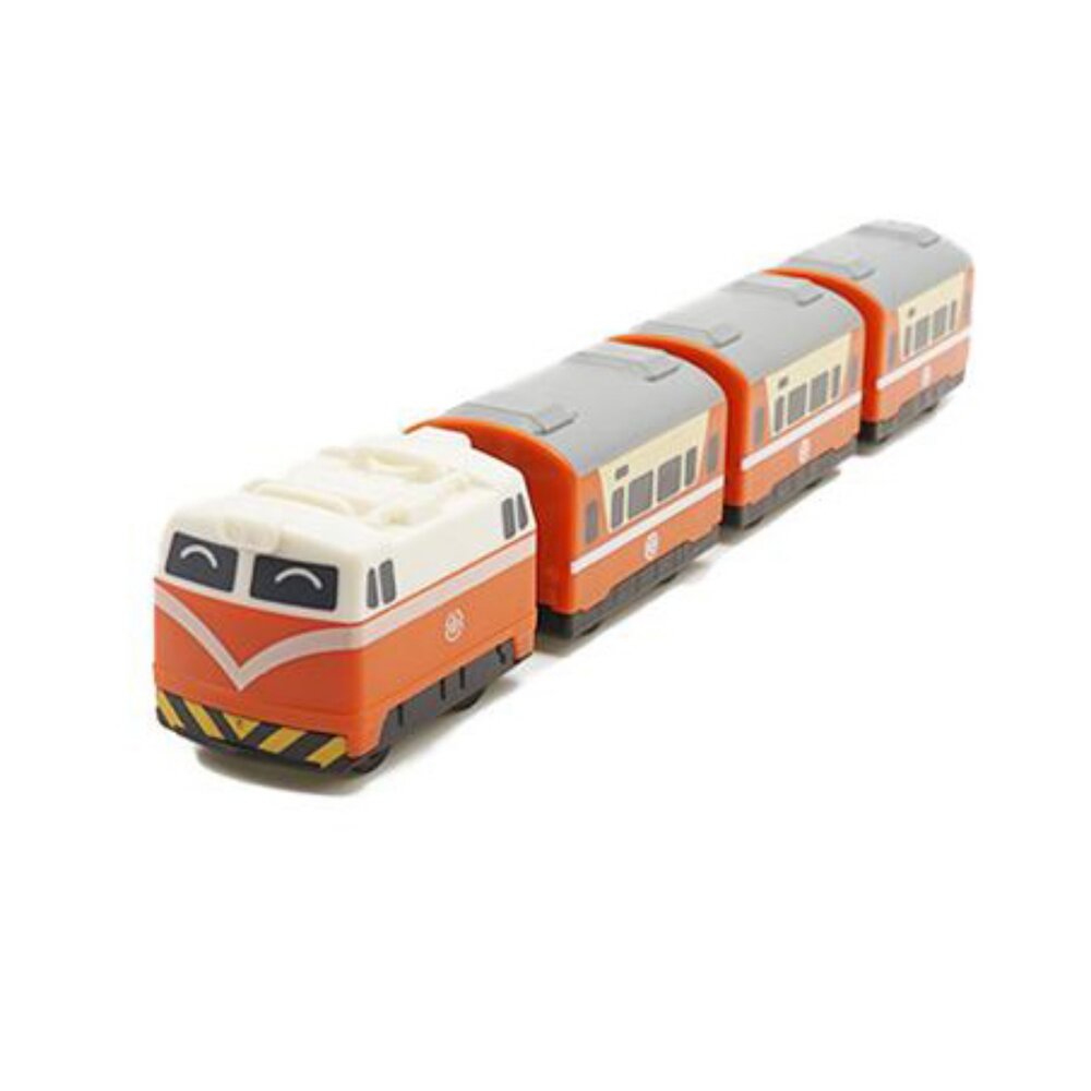 QV009T1-台鐵莒光號列車 E200型 鐵支路4節迴力小列車 迴力車 火車玩具 壓克力盒裝 QV009T1 TR台灣鐵道