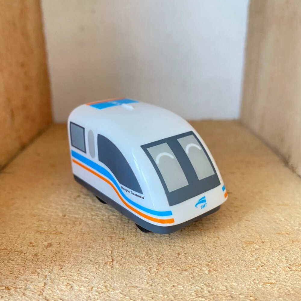 QV021-上海磁懸浮列車 鐵支路迴力小火車 迴力車 火車玩具 壓克力盒裝 QV021 TR台灣鐵道