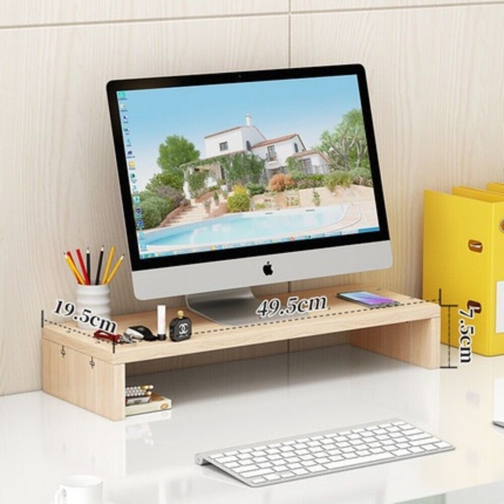 木製電腦增高架 螢幕增高收納架 電腦螢幕增高架木頭 送禮-圖片-7