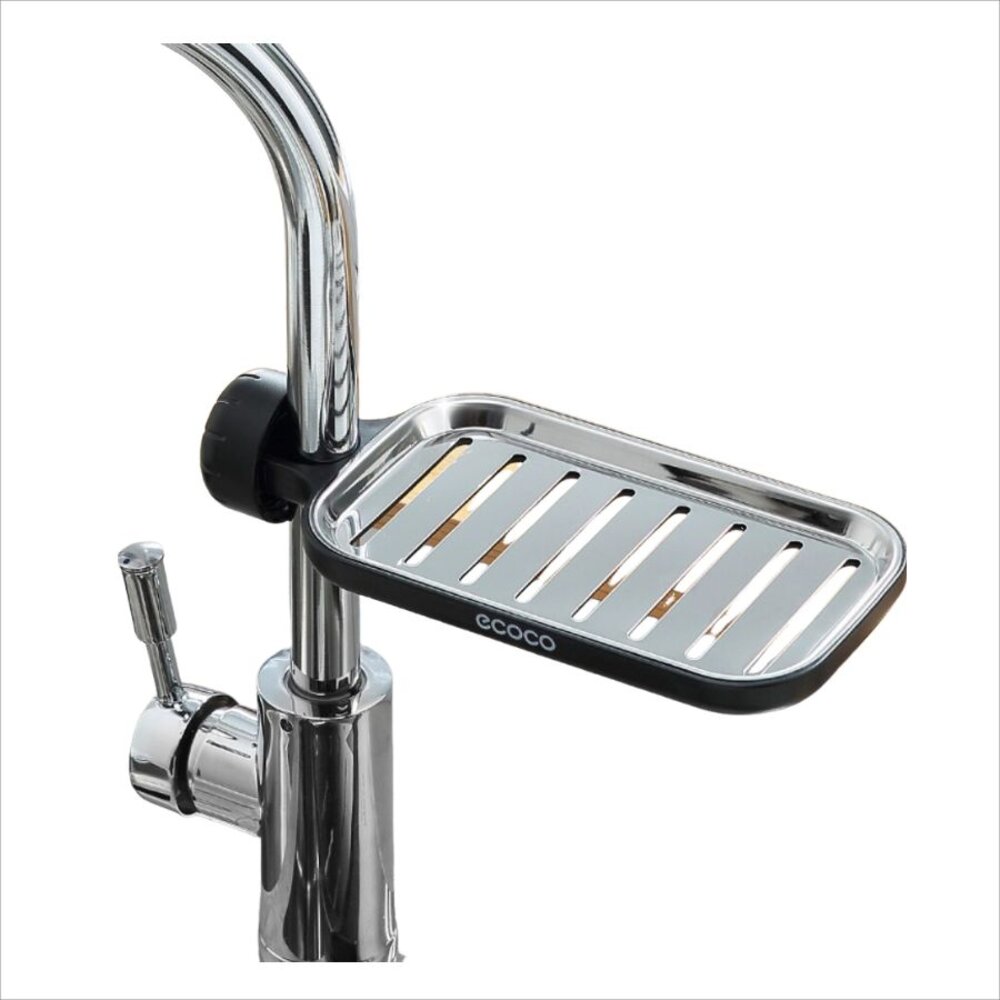 水龍頭置物架 ECOCO 不銹鋼收納架 廚房浴室收納神器 洗碗槽 水槽 瀝水籃 送禮-圖片-1